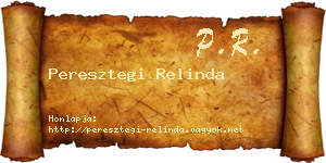 Peresztegi Relinda névjegykártya